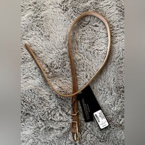 NWT rag & bone Camel Suede Leather Baby Rebound Tan Belt with Gold Buckle Sz Sm